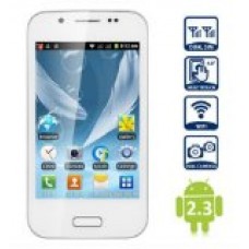 Unlocked Quadband Dual Sim Android 4.0 Os A7100 Smart Phone SC6820 1.0GHz with WiFi FM 4.0 Inch Capacitive Screen (White)