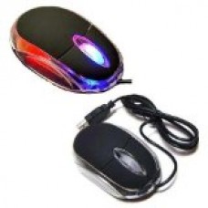 Black 3-Button 3D USB 800 Dpi Optical Scroll Mice Mouse w/ Blue & Red LEDs For Notebook Laptop Desktop