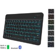 Jelly Comb Universal Backlit 7-Colors & Adjustable Brightness Ultra Light & Slim Portable Wireless Bluetooth 3.0 Keyboard W Free Portable Tablet Stand for iOS, Android, Windows Tablets and Most Bluetooth Enabled Devices(Incompatible With Nook Tabl