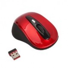 Doinshop Red Cordless USB Receiver Wireless 2.4G Optical Mouse Vista