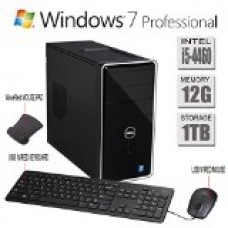 Dell Inspiron 3847 Windows 7 Professional Desktop (4th Gen Intel Core i5-4460 3.4GHz, 12GB Memory, 1TB HDD, Keyboard, Mouse ,WaveRest MousePad Included)