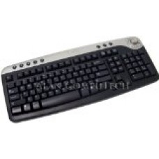 Genuine Dell RT7D30 Black & Silver Multimedia PS/2 104 Key 2R400 Keyboard, This Keyboard Will Work With ANY Computer That Supports a PS/2 Connection