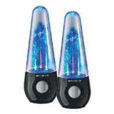 SPEEKAR Tri-Oval Dancing Water Show Fountain Speakers (Black) - New Design - 5 Pulsing Water Jets - 3 LED Colors - New 2015 Version