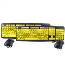 Action Gear EZ Eyes High Contrast Large Print USB Keyboard and Mouse Kit (ZK520-MS26-2PK)