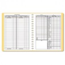 Dome 612 Monthly Bookkeeping Record with Tan Cover and 128 Pages, 11 x 8-1/2 Inches, Wirebound