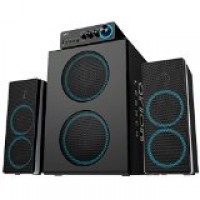 Arion Legacy 3 Piece Bone Crushing Bass Speaker System 166 Watts with Massive Dual Subwoofers, Dedicated Tweeters, Woofers, and Control Box Connects PC, TV, MP3, Headphone, Microphone and Charges USB devices (Deep Sonar 750)