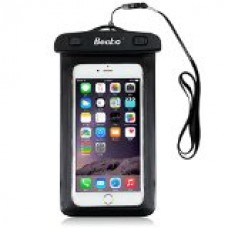 Becko Black Waterproof Case Touch Responsive Front and Back, Universal Waterproof Wallet, Dry Bag, Pouch for 5.5